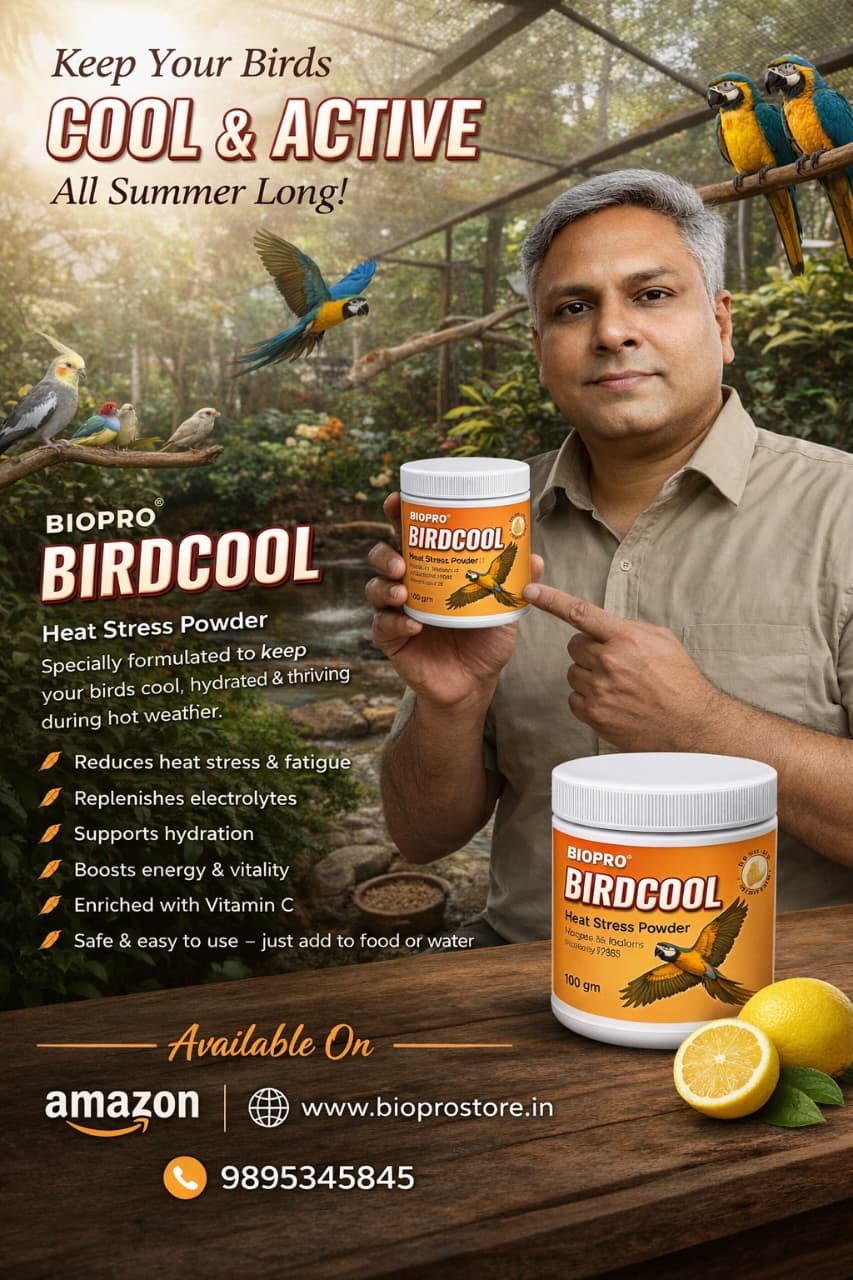 Biopro Birdcool Heat Stress Powder for Aviary Birds | Vitamin C & Electrolyte Supplement (100g) - Image 7